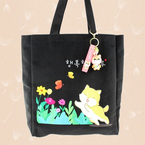 MSPC Handbags - Women Large Tote Bag Kawaii Shiba Inu Korean Kpop Bag